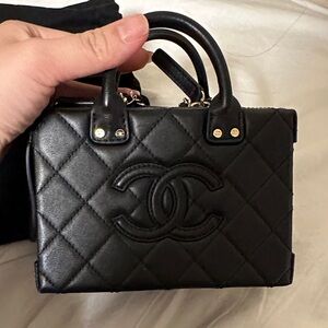 Chanel Studded Square Vanity Case